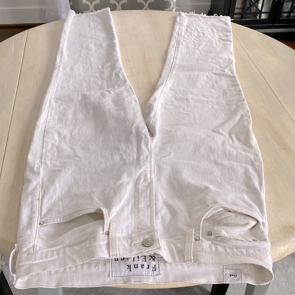 Frank & Eileen button fly high rise cork white natural jeans cut off hem 31 - Picture 7 of 8
